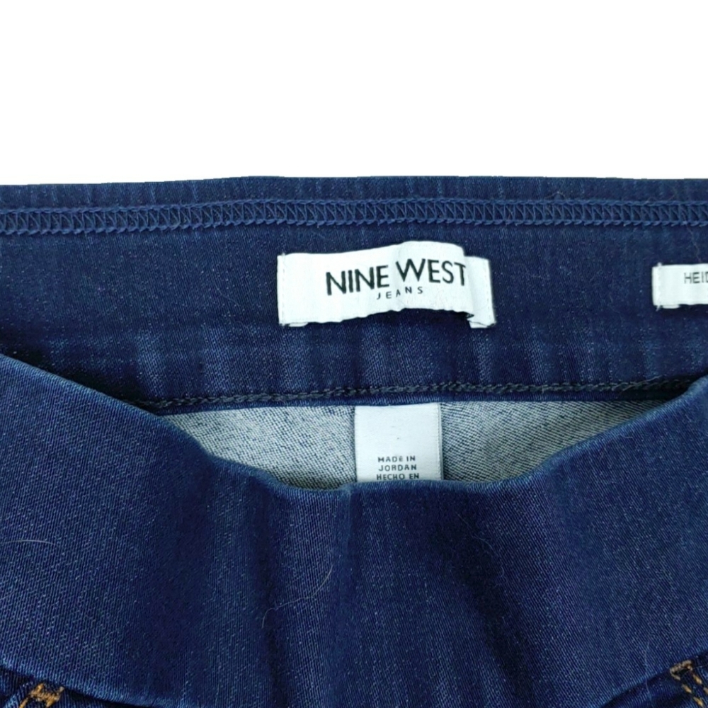 NWT Nine West Heidi Womens 6 Dark Blue Pull On Skinny … - Picture 3 of 4